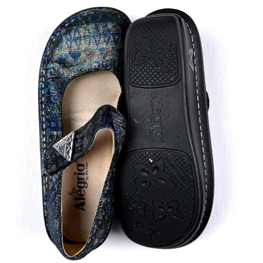 Alegria Paloma‎ Mary Jane PAL-321 Iridescent Mosiac Leather Nursing Shoes-Sz 37 - Picture 7 of 8